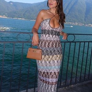 Missoni Long Dress Embroidered Lace